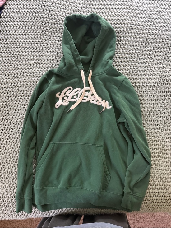 L.L. Bean Jackets & Blazers - L.L. Bean Green Hoodie with Cream Logo and Drawstrings